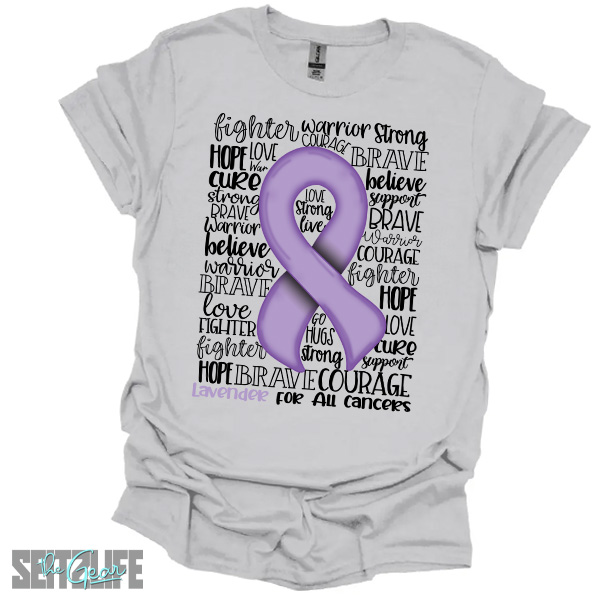 Support, Strength and Awareness of All Cancers T-Shirt (Adult) - Image 3