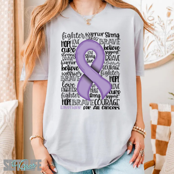 Support, Strength and Awareness of All Cancers T-Shirt (Adult)