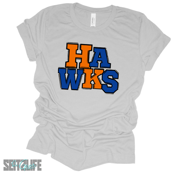 Block Letter Hawks T-Shirt (Adult) - Image 3