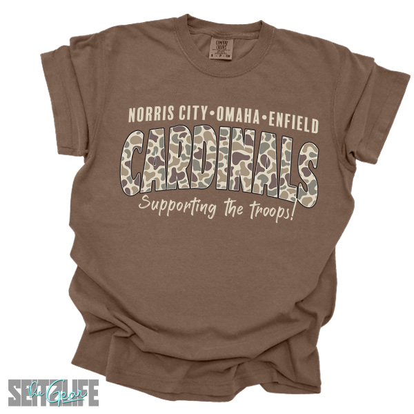 NCOE Cardinals Supporting the Troops T-Shirt (Adult) - Image 3