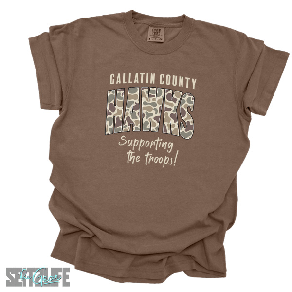 Gallatin County Hawks Supporting the Troops T-Shirt (Adult) - Image 3