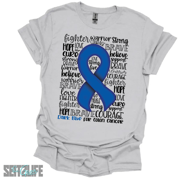 Support, Strength and Awareness of Colon Cancer T-Shirt (Adult) - Image 3