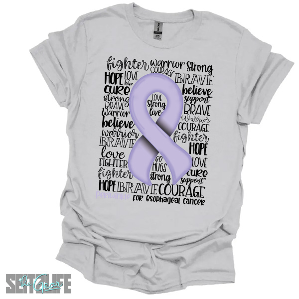 Support, Strength and Awareness of Esophageal Cancer T-Shirt (Adult) - Image 3