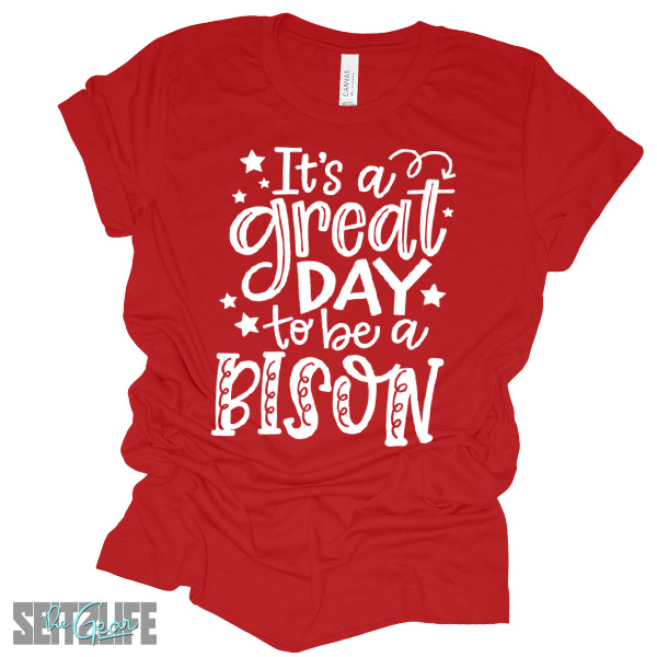 It’s a Great Day to Be a Bison – Grayville T-Shirt (Adult) - Image 3