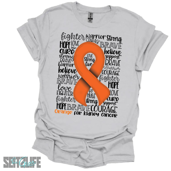 Support, Strength and Awareness of Kidney Cancer T-Shirt (Adult) - Image 3