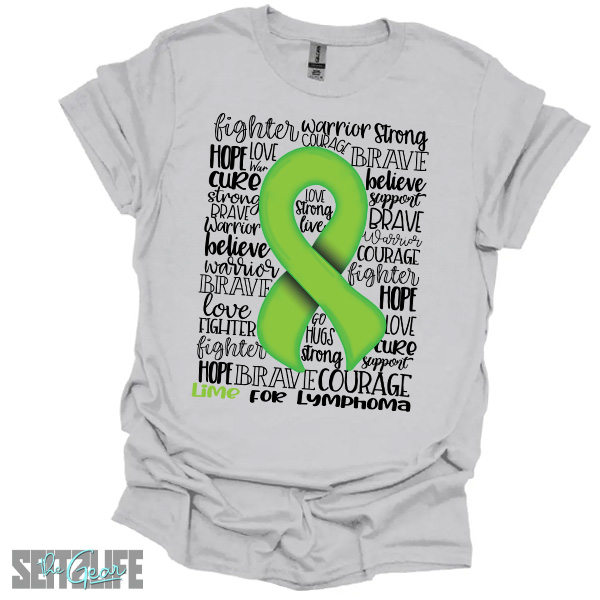 Support, Strength and Awareness of Lymphoma Cancer T-Shirt (Adult) - Image 3