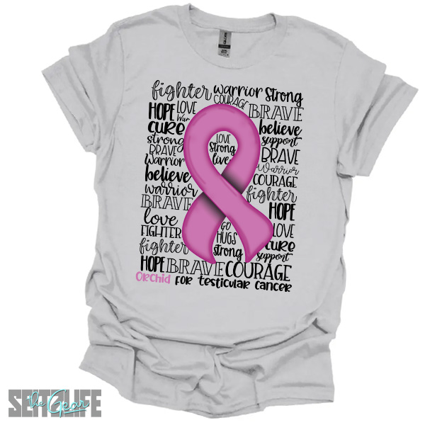Support, Strength and Awareness of Testicular Cancer T-Shirt (Adult) - Image 3