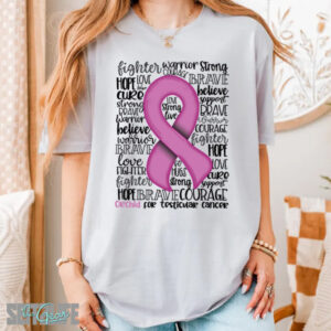 Support, Strength and Awareness of Testicular Cancer T-Shirt (Adult)