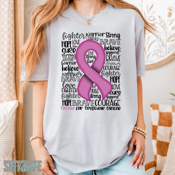 Support, Strength and Awareness of Testicular Cancer T-Shirt (Adult)